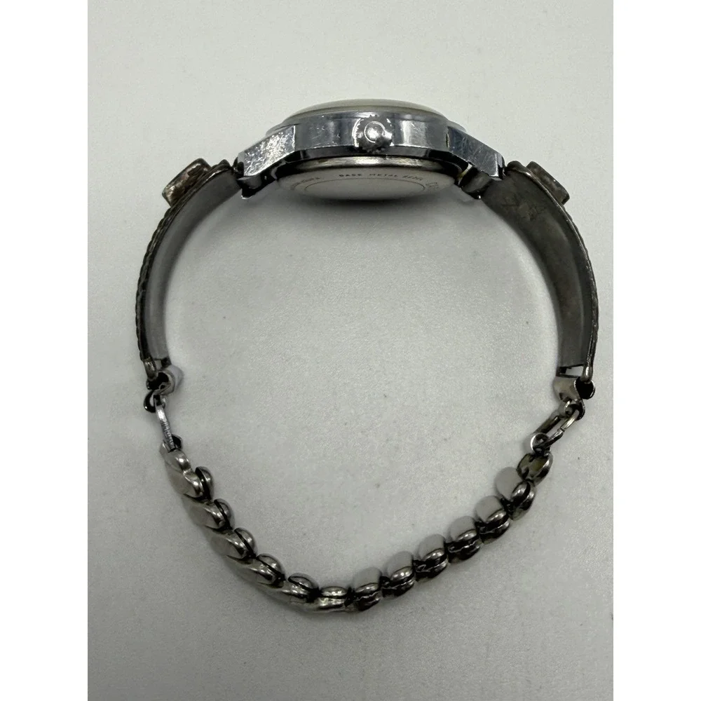 Caravelle Native Indian‎ Style Band Sterling Silver 24MM 5.75
